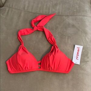 Red halter bikini top